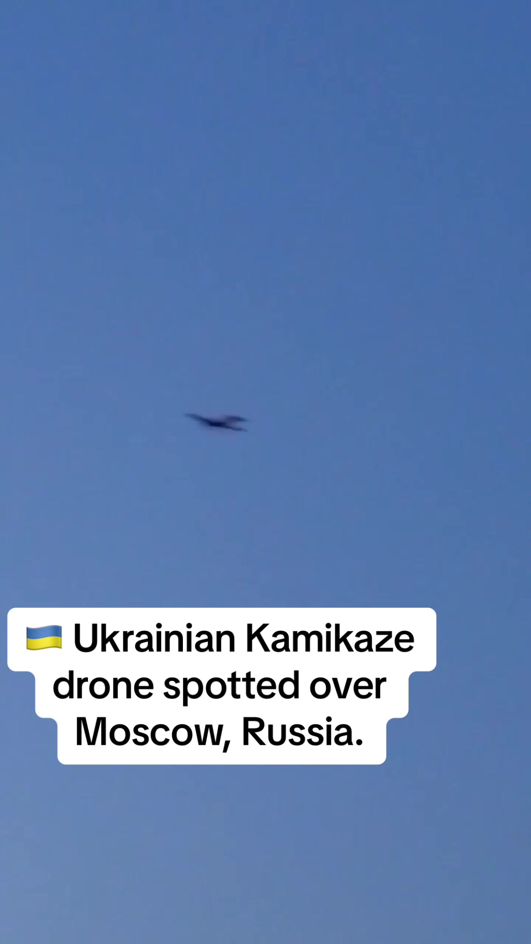 Le drone ukrainien Kamikaze a repéré à Moscou, en Russie. Les responsables russes ont dit que le Dr