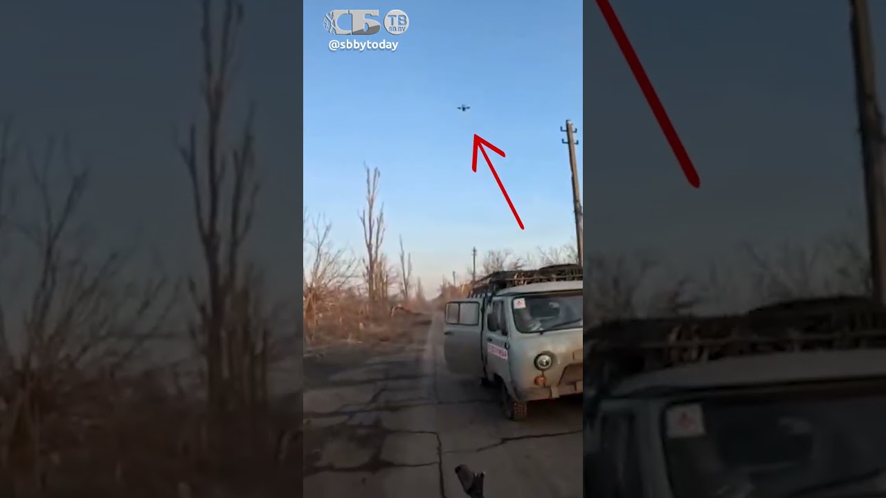 ВСУ целятся дроном в машину русских медиков! Выживут?