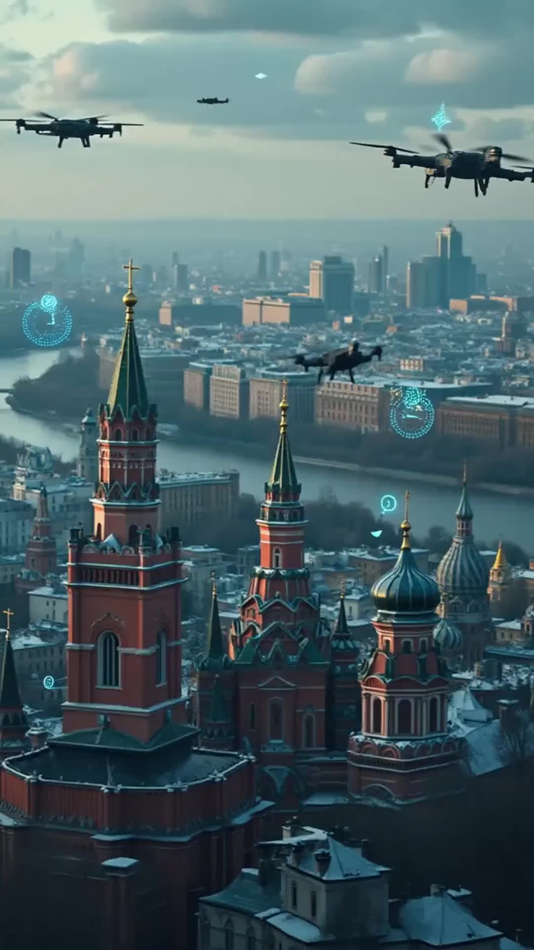 Breaking News: La Russie intercepte plus de 100 drones ukrainiens ciblant Moscou. Airpo