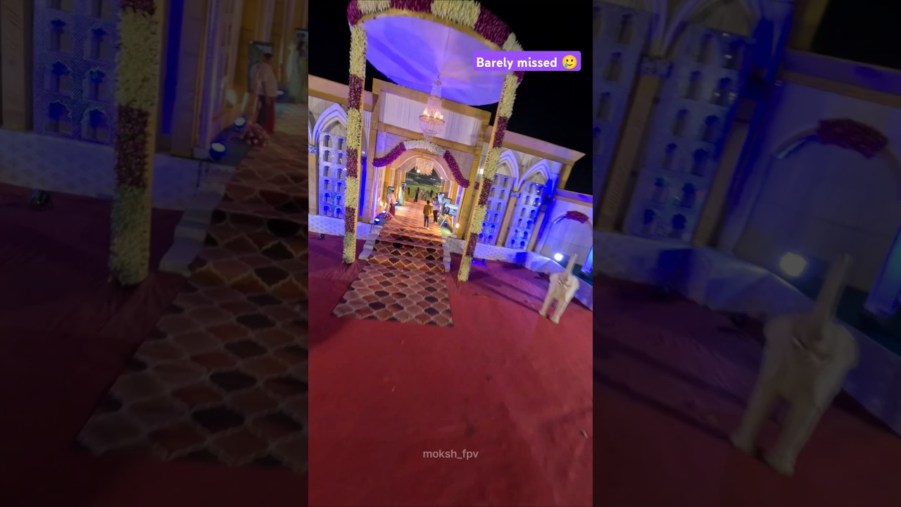 I was really barely missed to crash with mavic drone #fpv #drone #wedding #varmala #couple #crackers