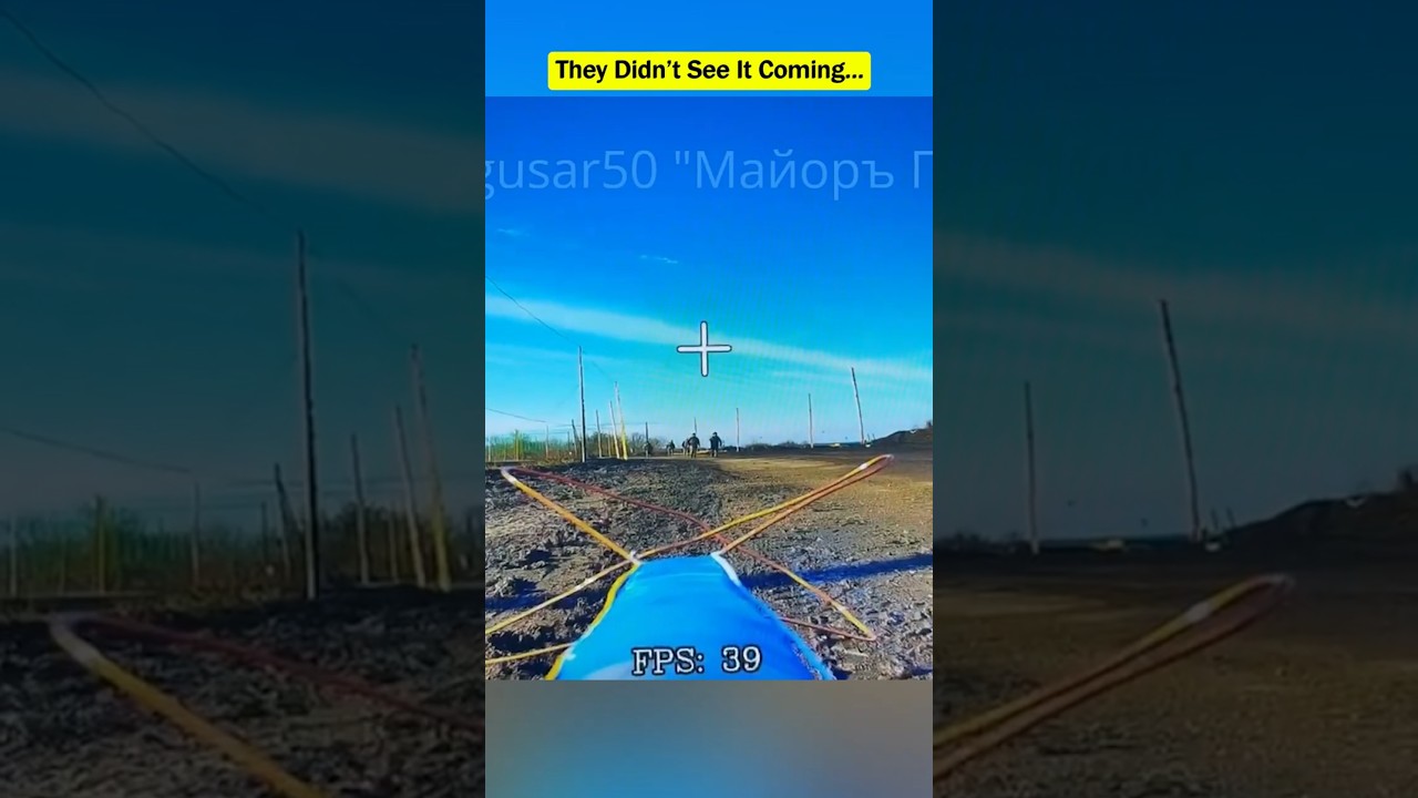 Soldiers Panic as FPV Drone Launches from Net Corridor