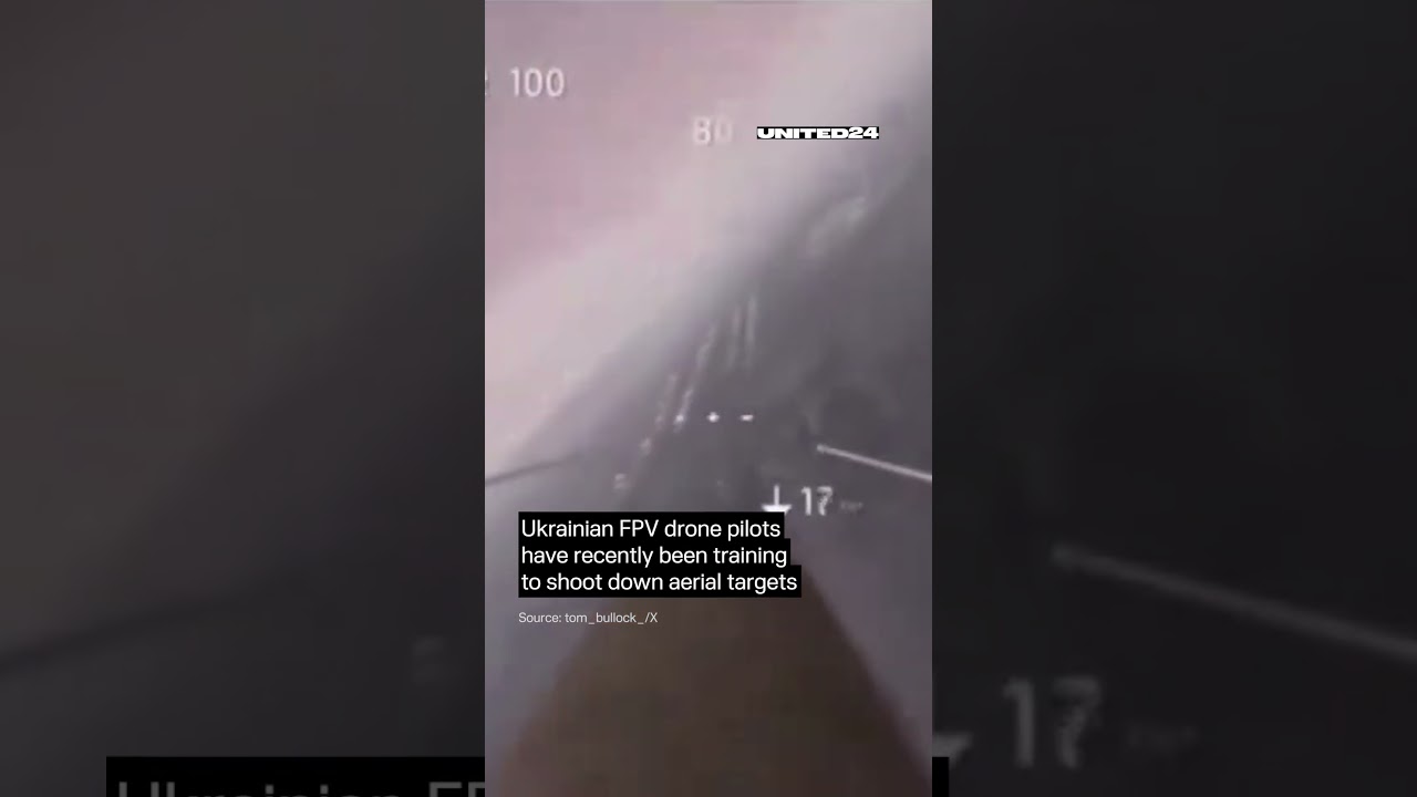 Ukrainian FPV drone pilots have recently been training to shoot down aerial targets #warinukraine