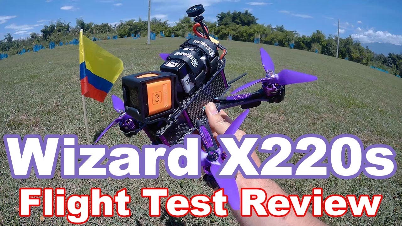 Eachine Wizard X220s 5S FPV Racer Drone Flight Test Review