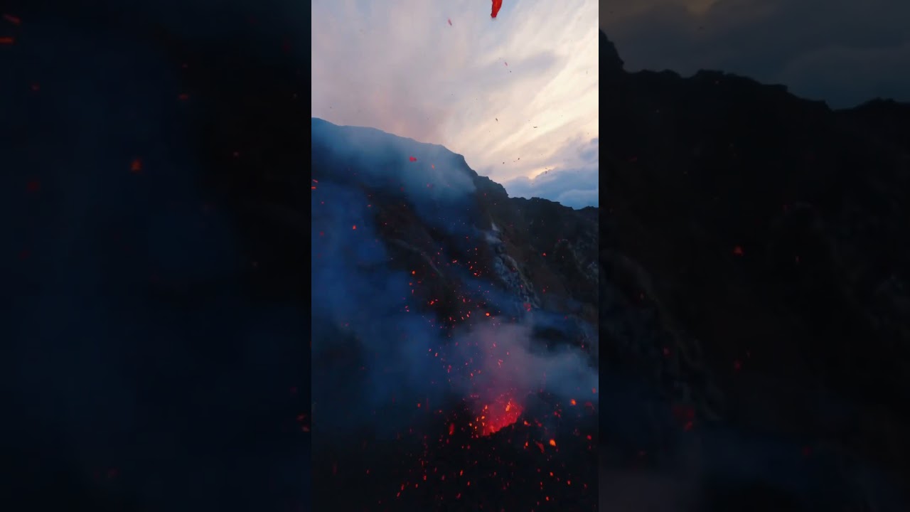 Mon drone a reçu de la lave, voici les dégâts #drone #fpv #crash #volcan #tournage #chaud #storytime