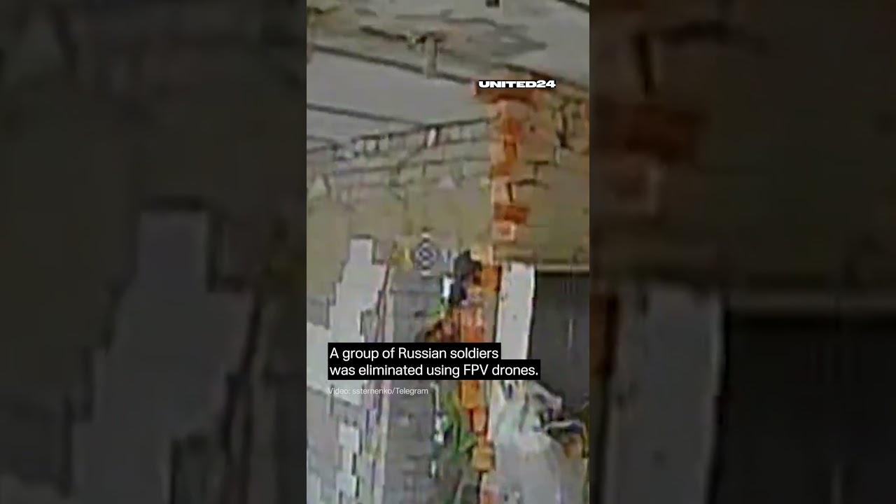 Ukrainian FPV Drones Eliminated a Group of Russian Soldiers #warinukraine #drone