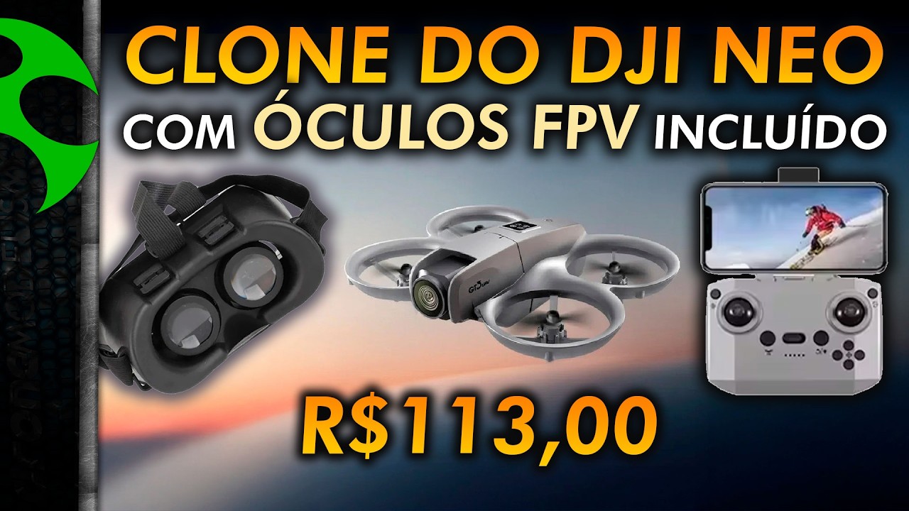 Clone do DJI NEO com ÓCULOS FPV por MENOS de 120 REAIS