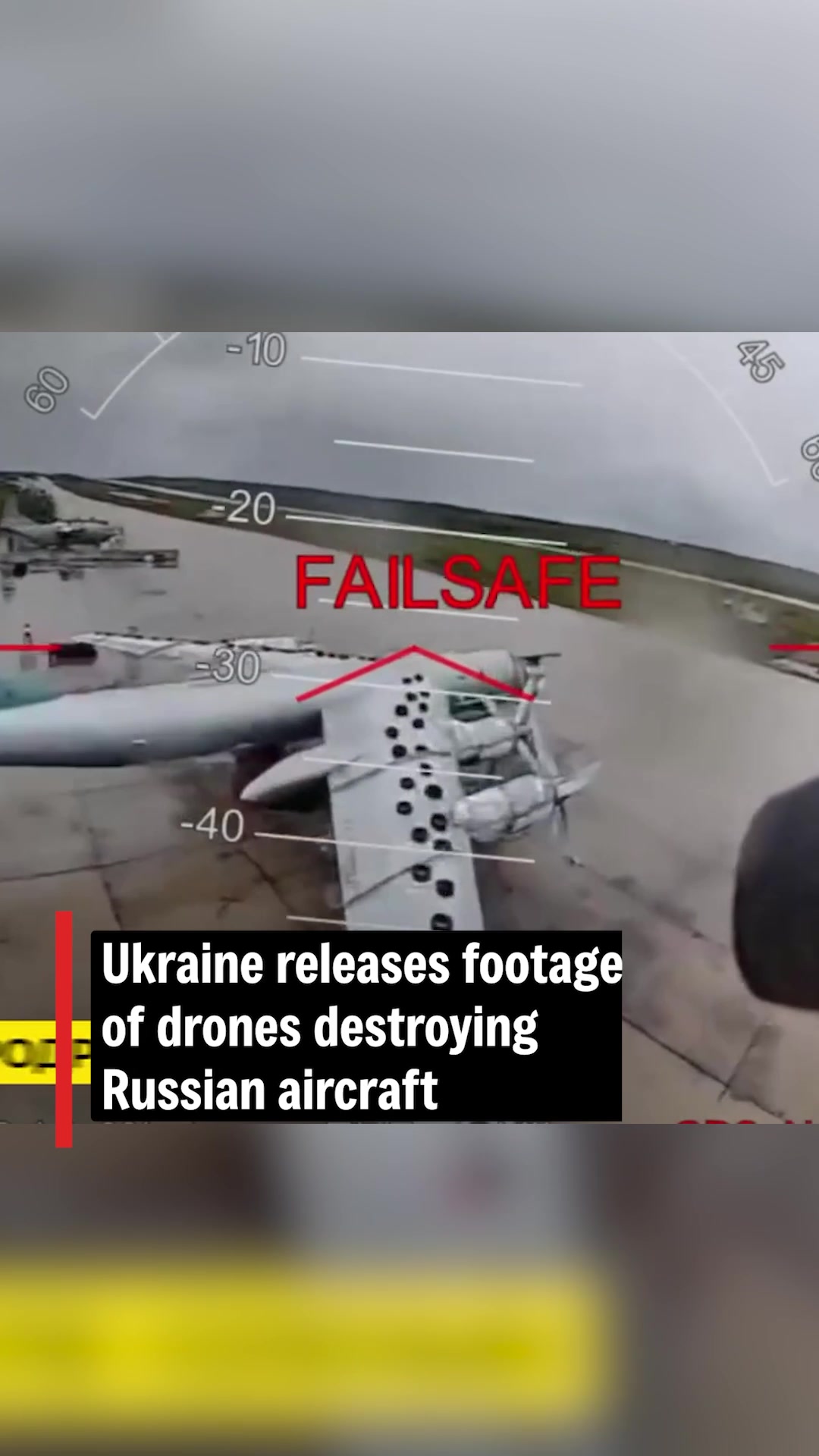 Des images publiées par les services de sécurité de l'Ukraine montrent des drones atterrissant et CIR