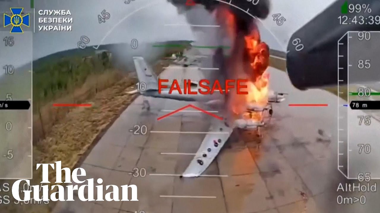 Ukraine releases dramatic FPV footage of drone attack on Russian airbases