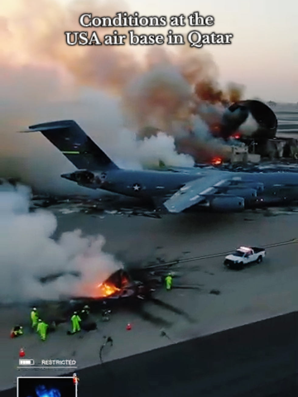 Aftermath: Drone Factures of Iran's Missile Strike on Us Base au Qatar