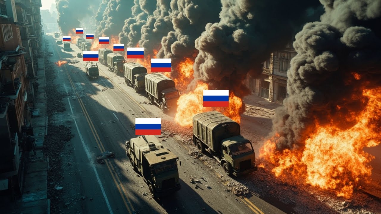 Nightmare on the Road – Ukraine’s FPV Drones Destroy Entire Russian Convoy