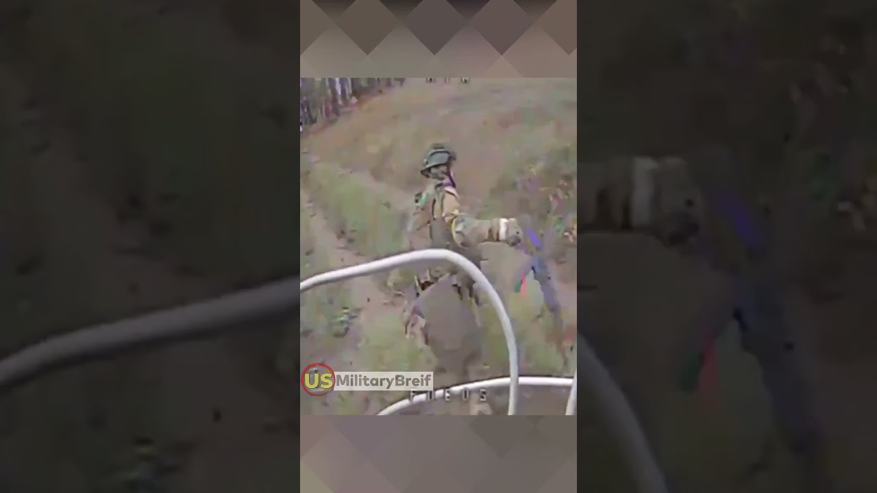 Un drone FPV ukrainien traque un soldat russe lors d'une course-poursuite intense