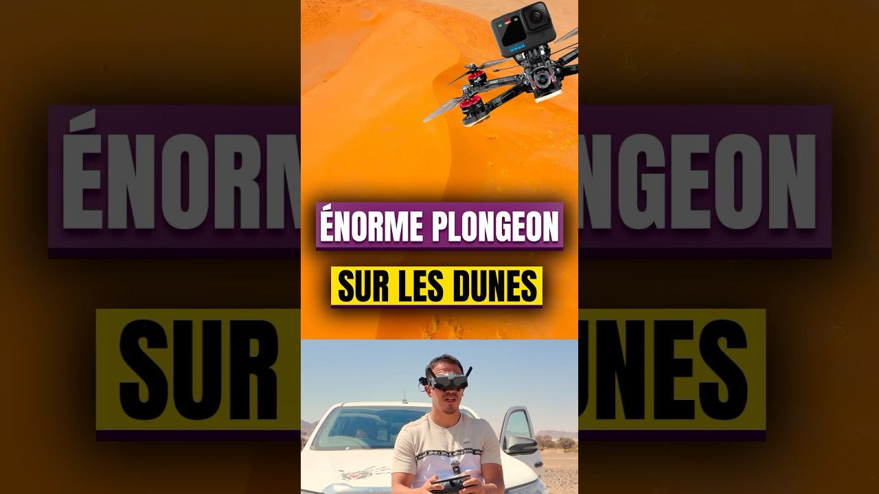 ÉNORME PLONGEON SUR UNE DUNE IMMENSE 🤯 #drone #travel #viral #fpv #dji