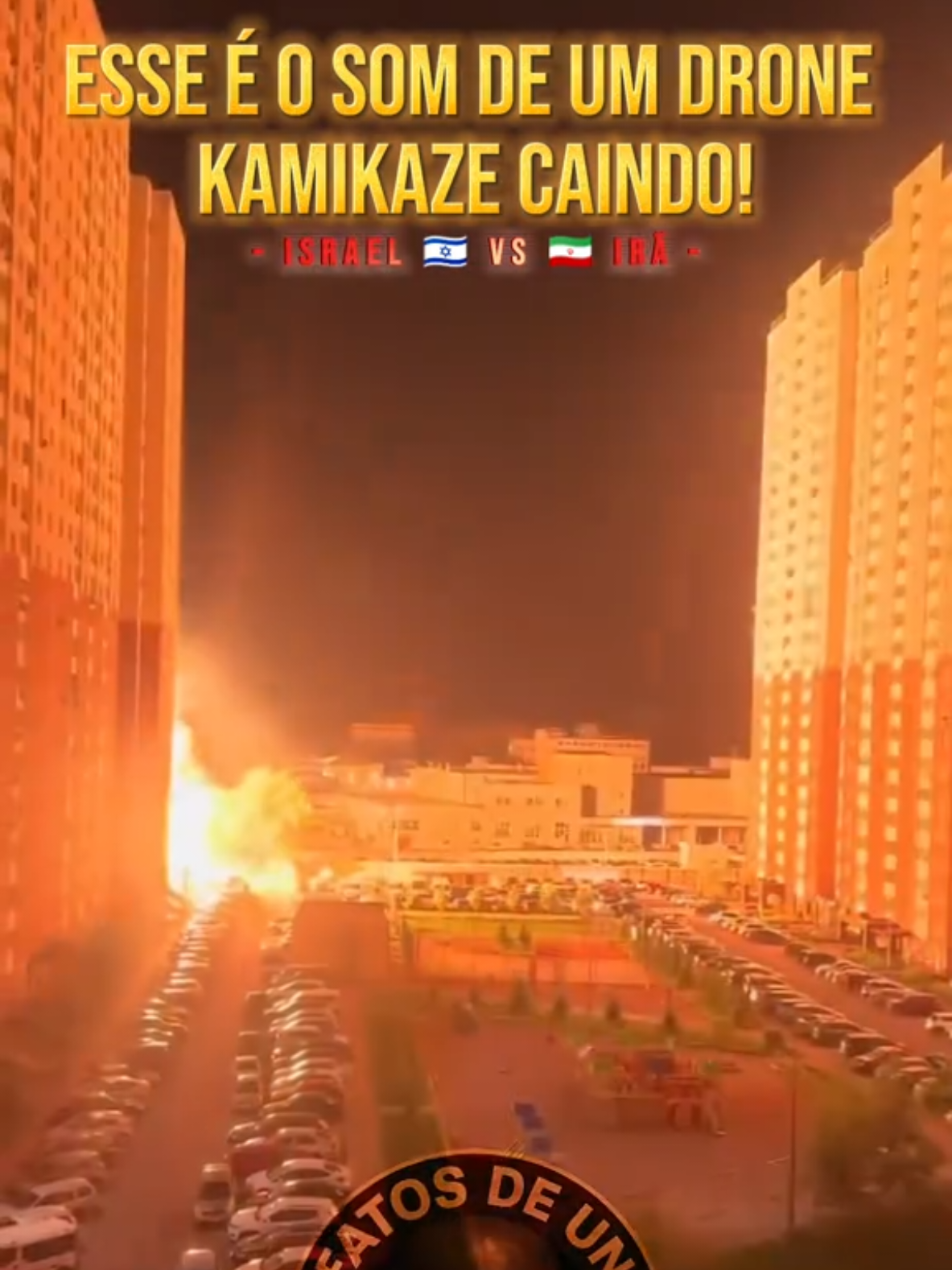 Israël X Iran: Le son d'un drone Kamikaze tombant! Scènes fortes le son est simple