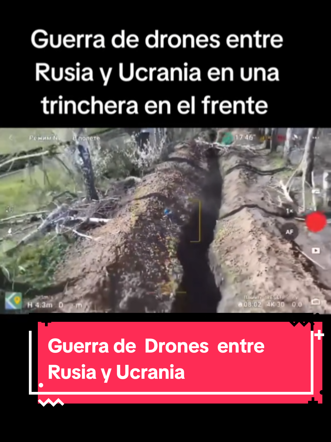 La guerre des drones. Un drone de la grille russe détecte un drone Ucrani