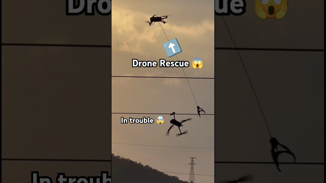 DJI Drone Rescuing Another Drone 😳🛟 #dji #shorts #shortsfeed #viralshorts #youtubeshorts #foryou