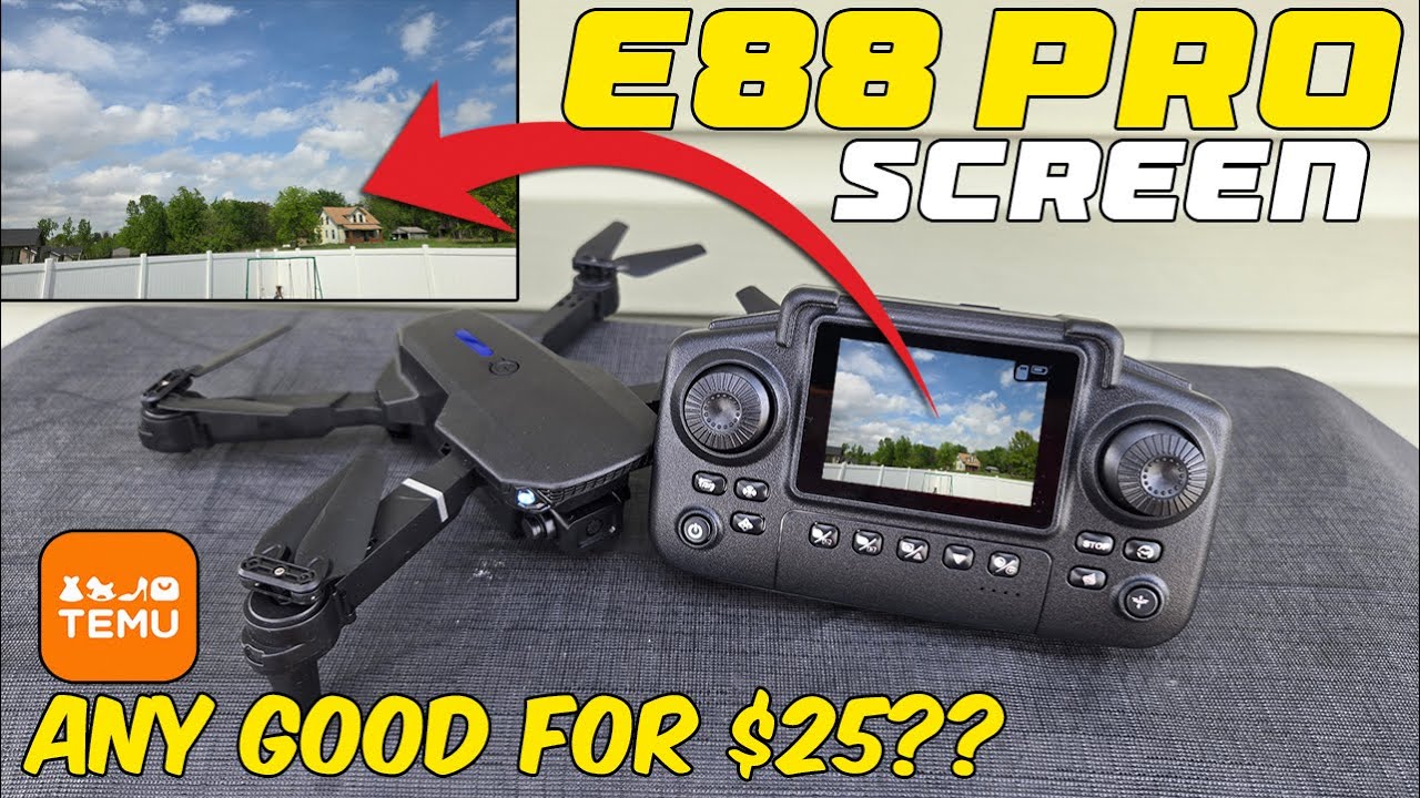* TOUT NOUVEAU Drone à écran E88 Pro 2025 * de Temu | Est-ce que c'est bon pour 25 $ ?