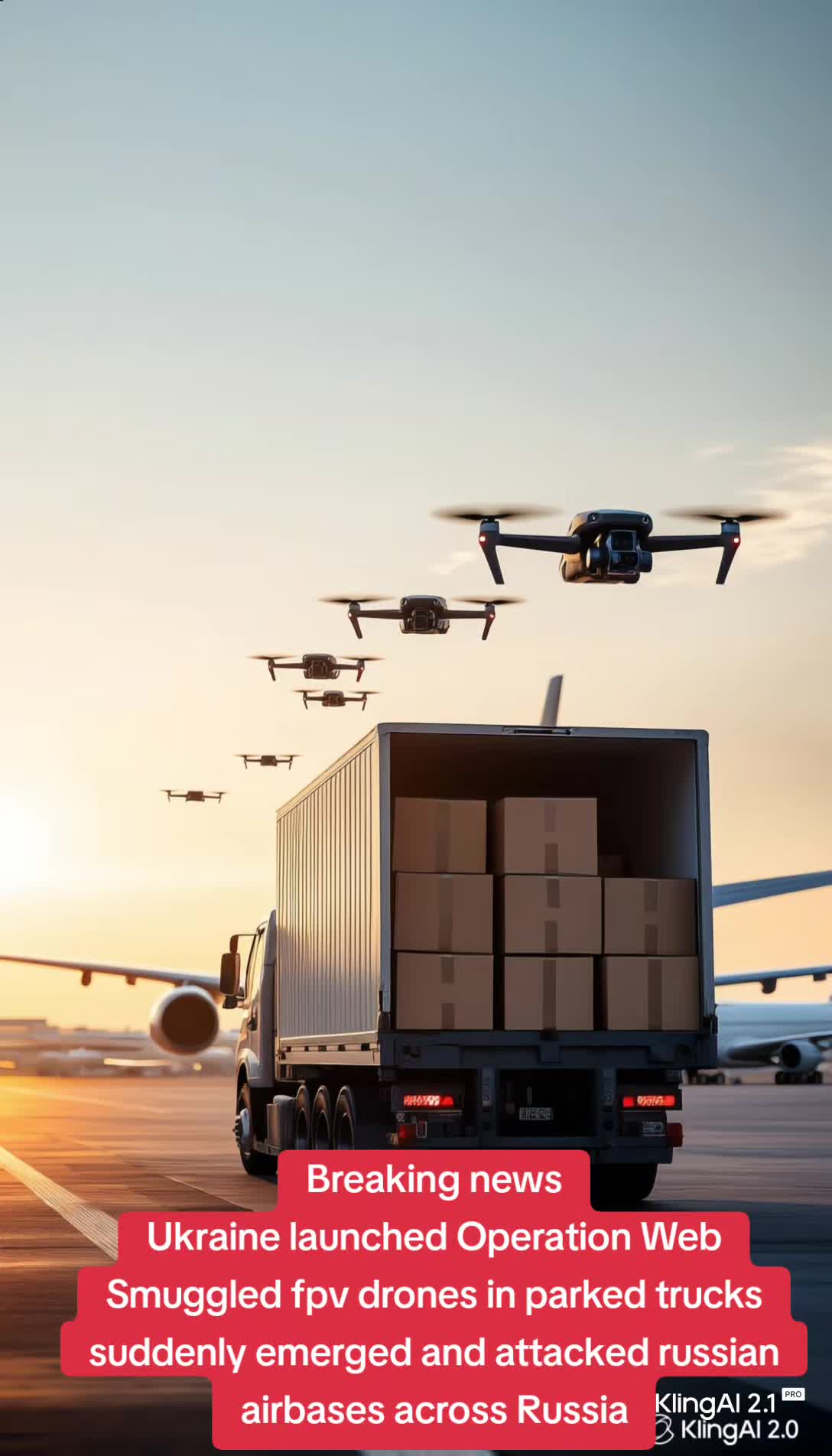 L'Ukraine vient de lancer l'opération Web lançant des centaines de drones FPV de Huggg