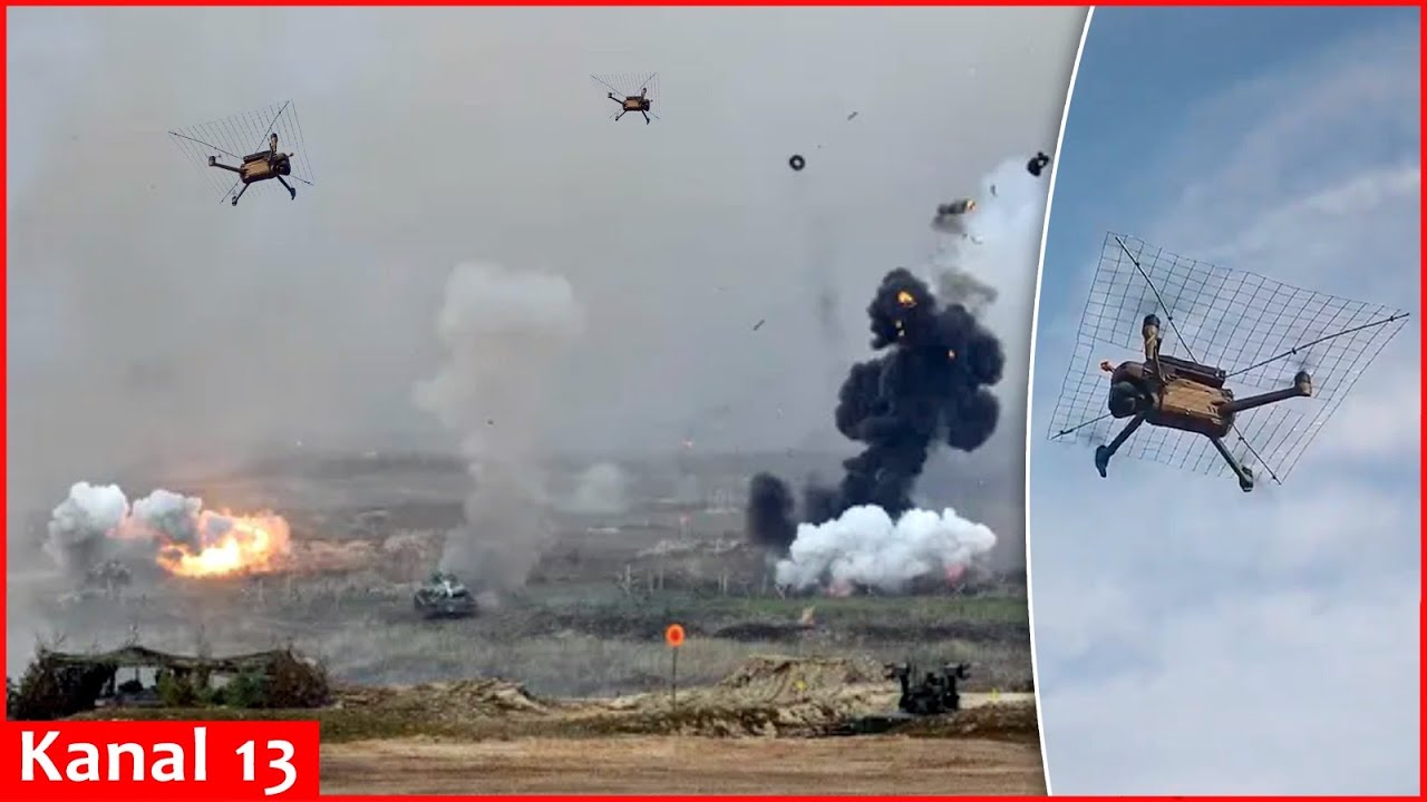 L'Ukraine a trouvé un moyen de combattre les drones intercepteurs russes avec des cages, et ce n'...