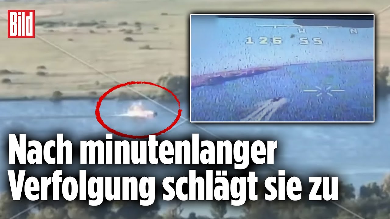 Ukraine-Drohne schießt russisches Schnellboot ab | Ukraine-Krieg