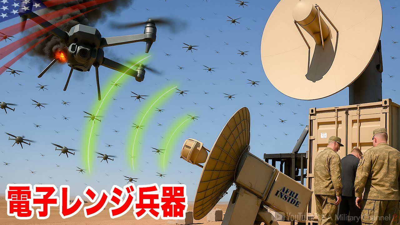 1秒で撃墜【電子レンジ兵器でドローン群を無力化】米軍の新兵器THORとは？