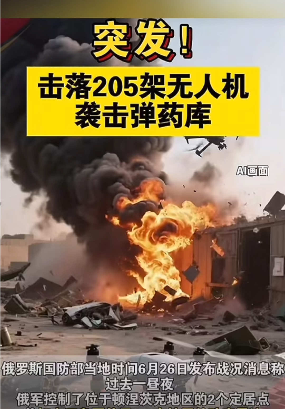 Une épidémie soudaine! "Titule 205 drones et attaquez le dépôt de munitions"!