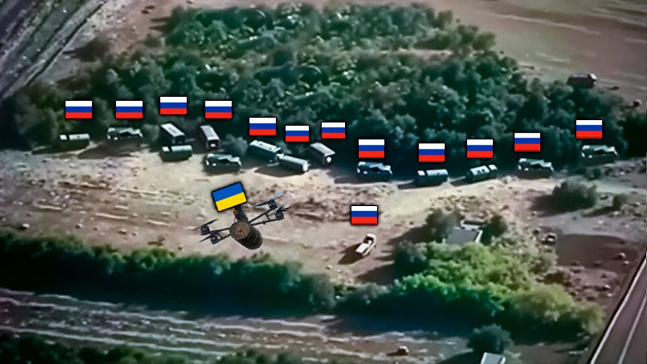 "Ukrainian FPV Drones Spots Massive Russian Brigade-Then THIS Happens!"