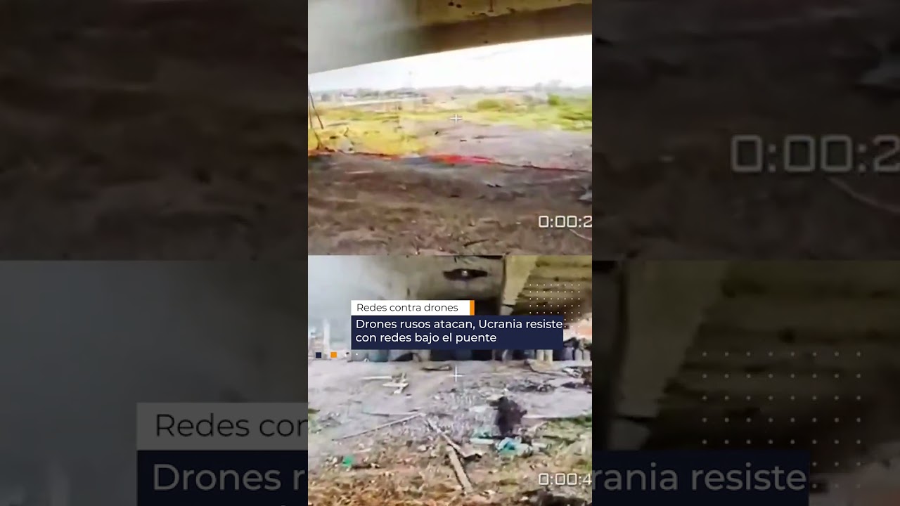 🇺🇦🇷🇺 Drones rusos atacan, Ucrania resiste con redes bajo el puente