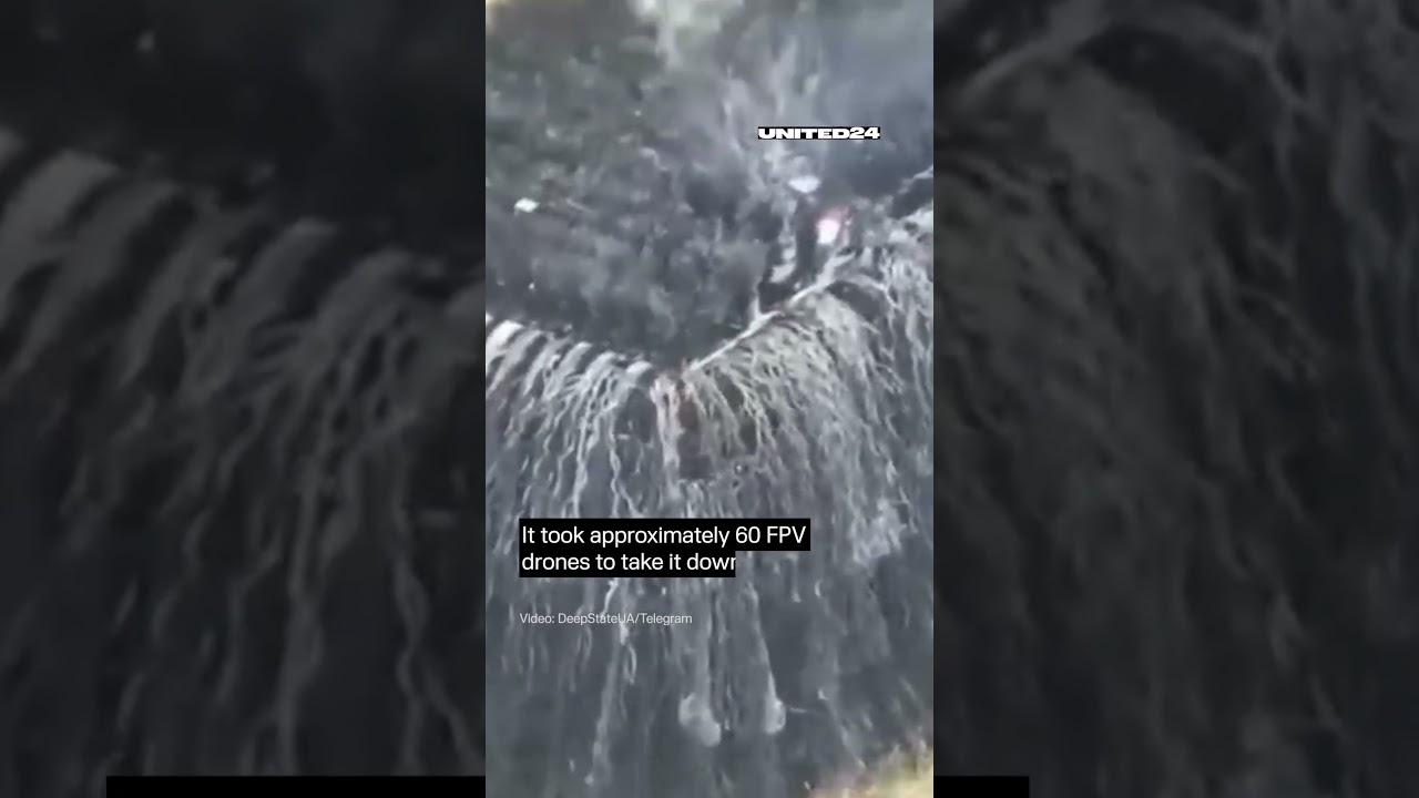 Ukrainian Drone Operators Destroyed Russian Monster Tank #warinukraine #drone