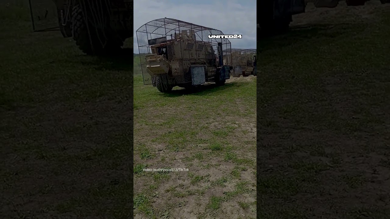 MaxxPro MRAPs With Anti-Drone Protection Land Ukrainian Infantry #warinukraine