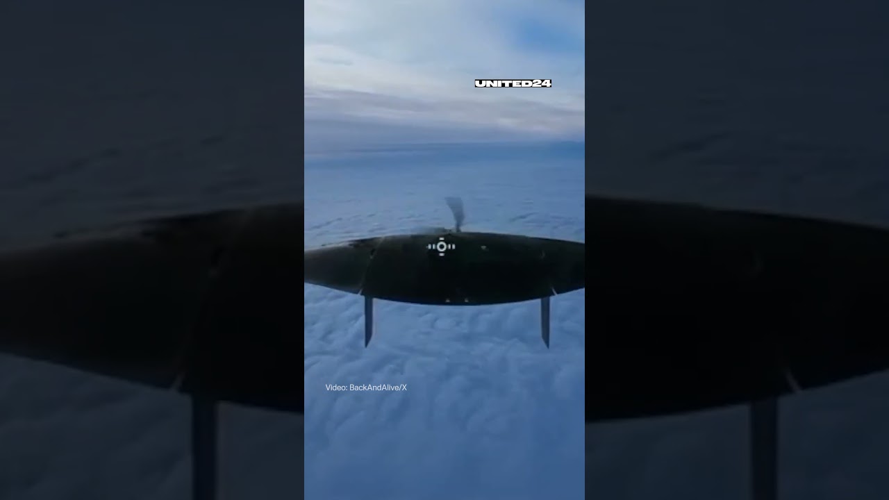 Ukrainian Anti-Aircraft FPV Drone Destroys Russian Supercam UAV High Above the Clouds #warinukraine