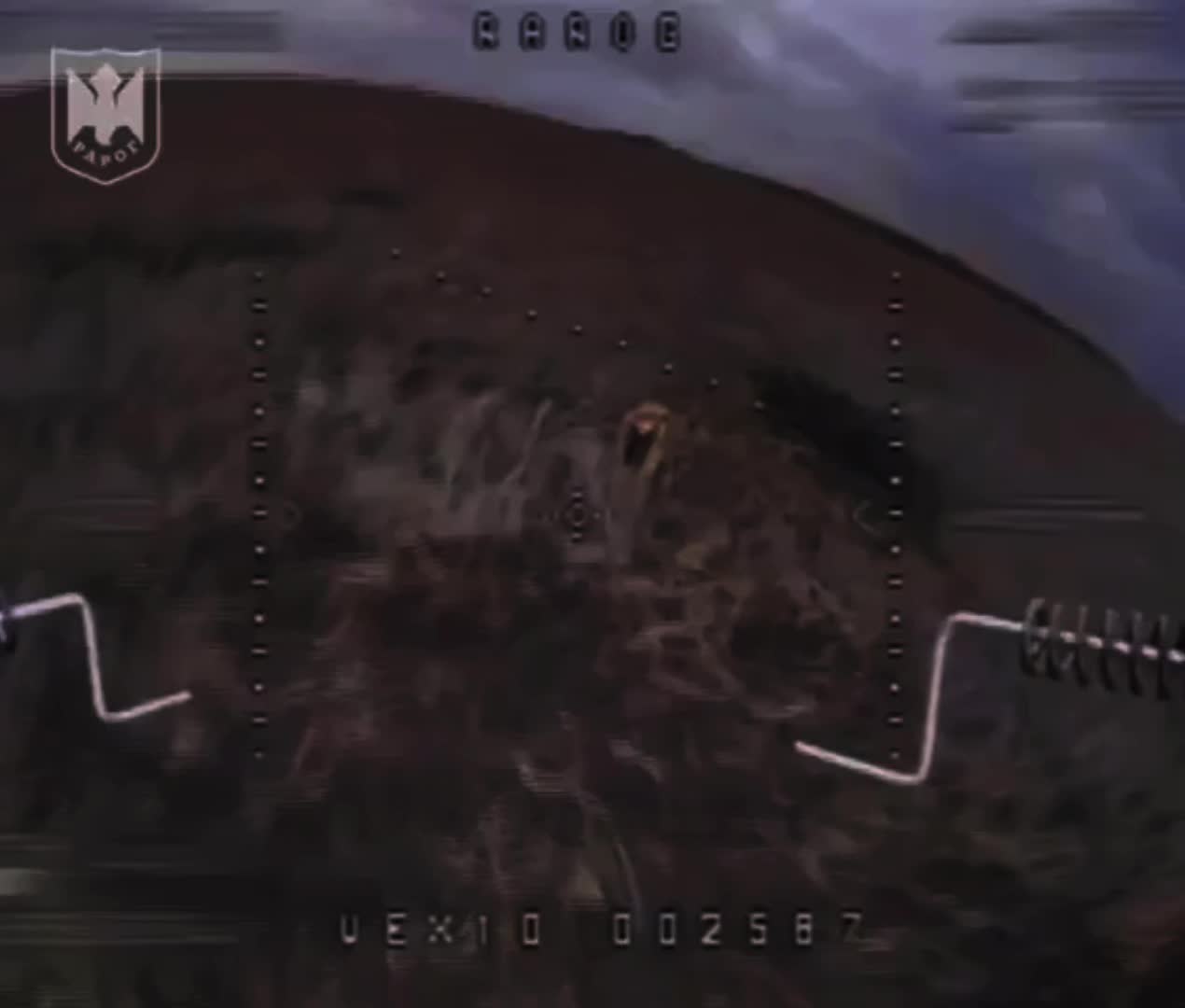 La vidéo schow un side Dier russe sur son chemin pour éventuellement se rendre / fuir