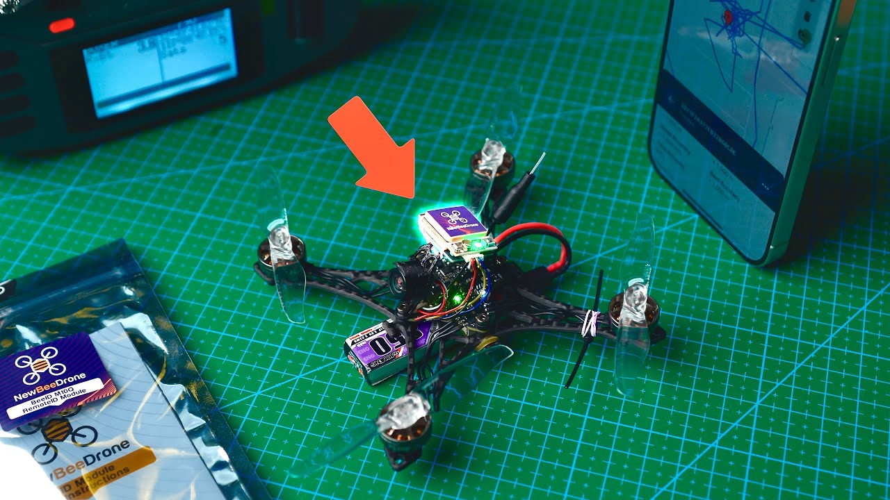 Never Lose an FPV Drone Again! NewBeeDrone BeeID RemoteID GPS Module