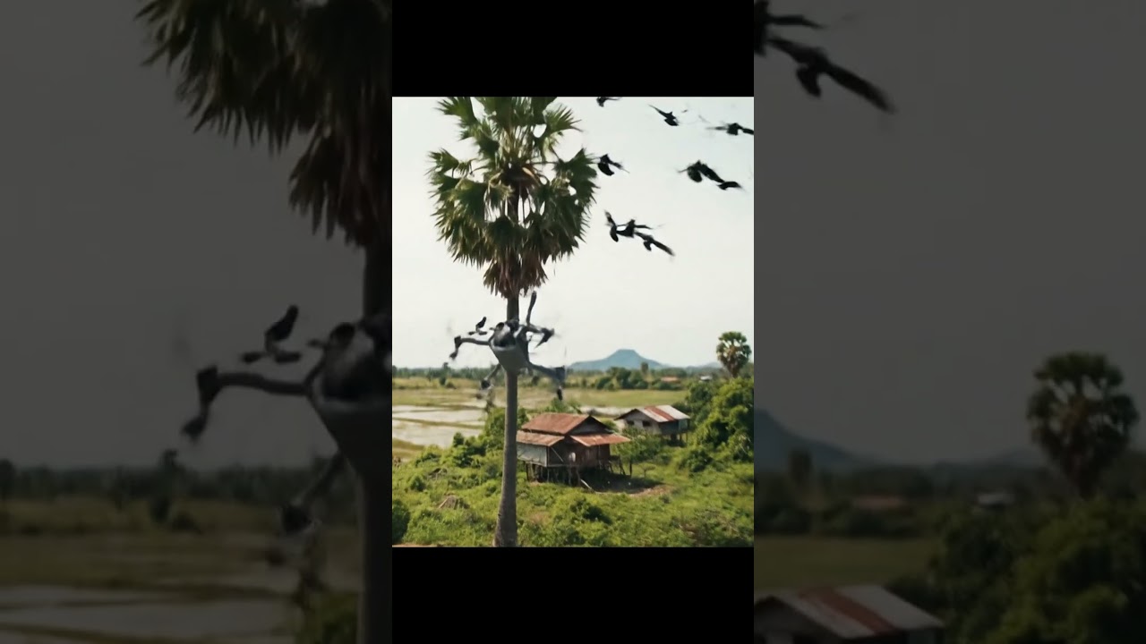 Unexpected Bird Attack Destroys Drone in the Sky!  #videodrone #drone #fpv #short #shorts