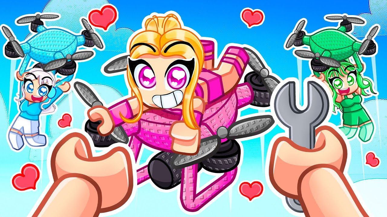Spending $928,183,214 To Build The Best DRONE In Roblox With MY CRAZY FAN GIRLS...