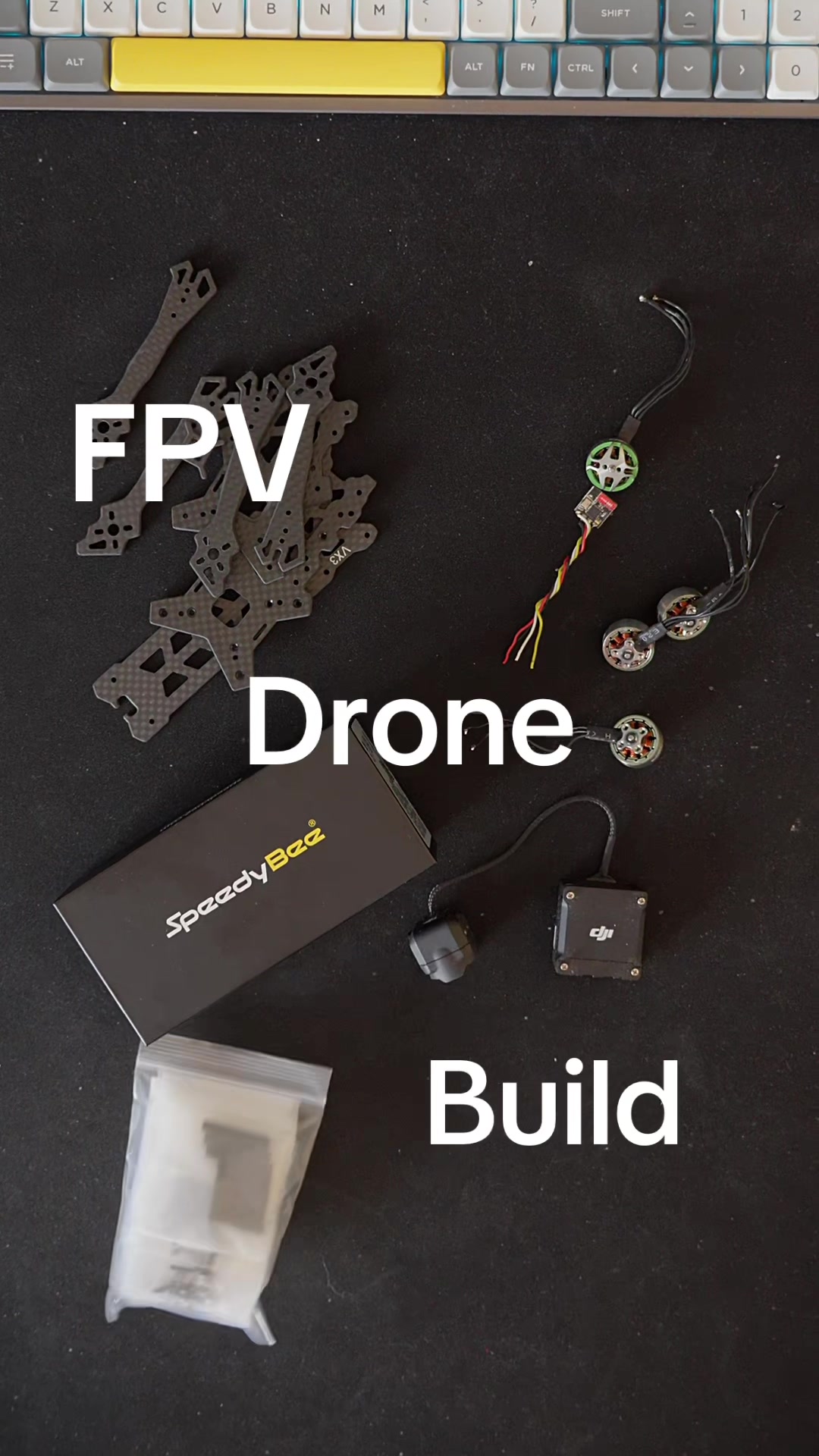 FPV Drone Build: 3 ”Motors de drone libre de 3”: 1404 4600KV FC / ESC: SpeedyBee F40