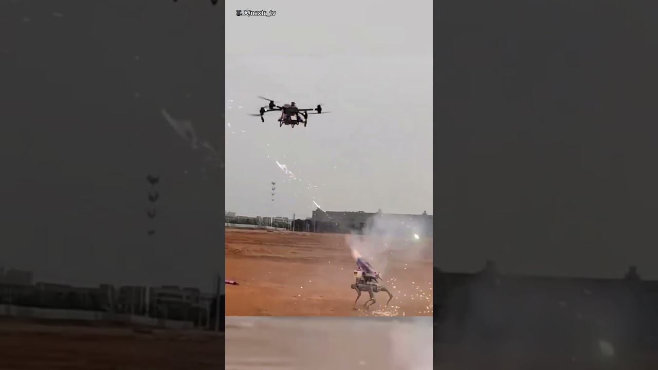 Drone vs robot dog