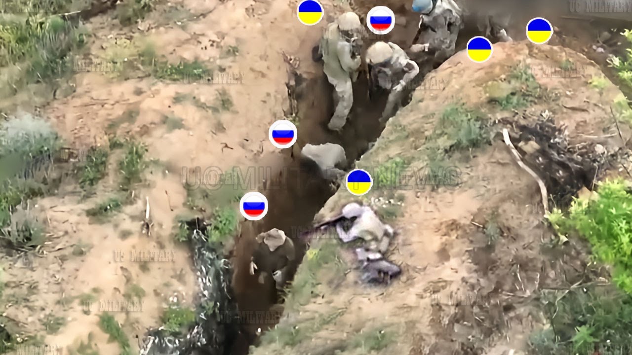 Ukrainian FPV drones attack Russian infantry positions - then this is what happens