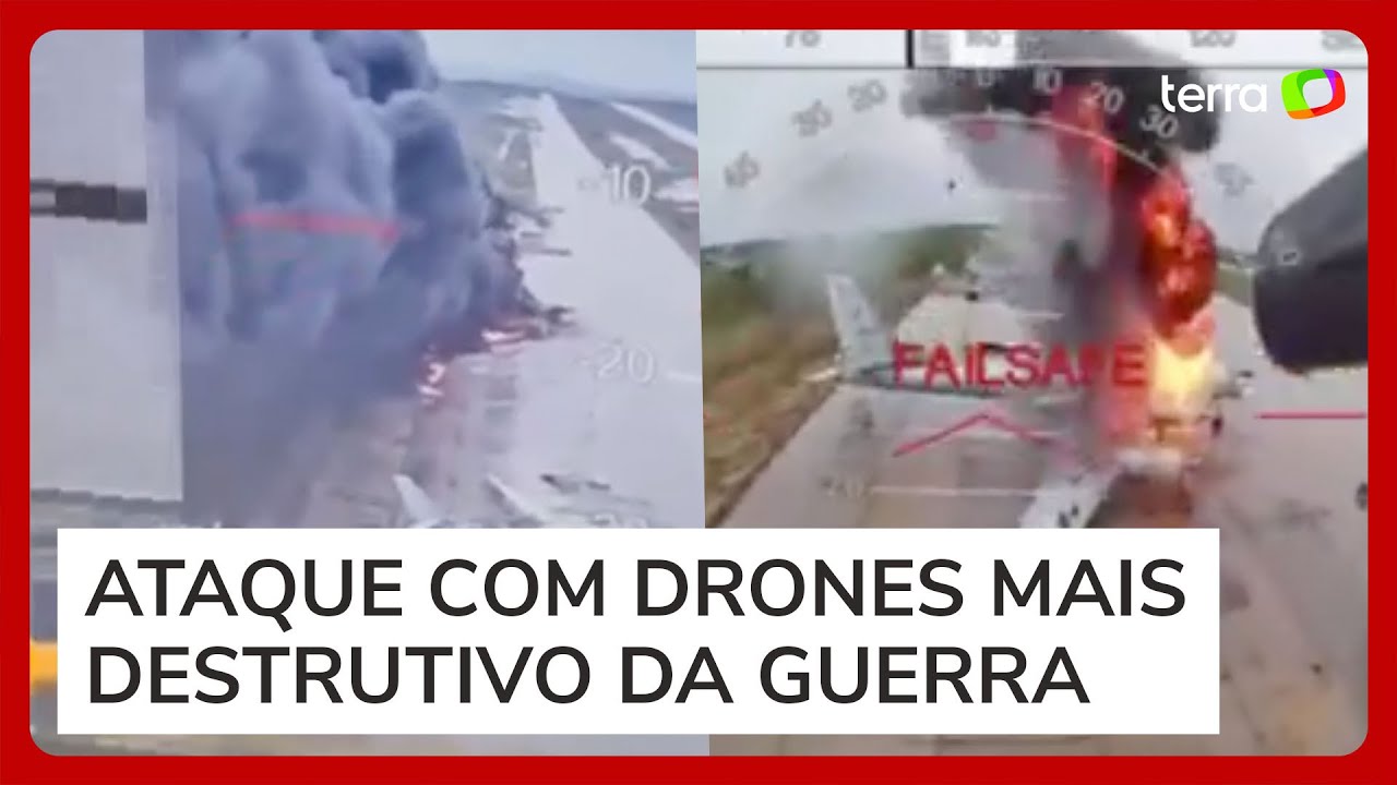 Ucrânia usa drones e destrói mais de 40 aviões russos em base militar na Sibéria