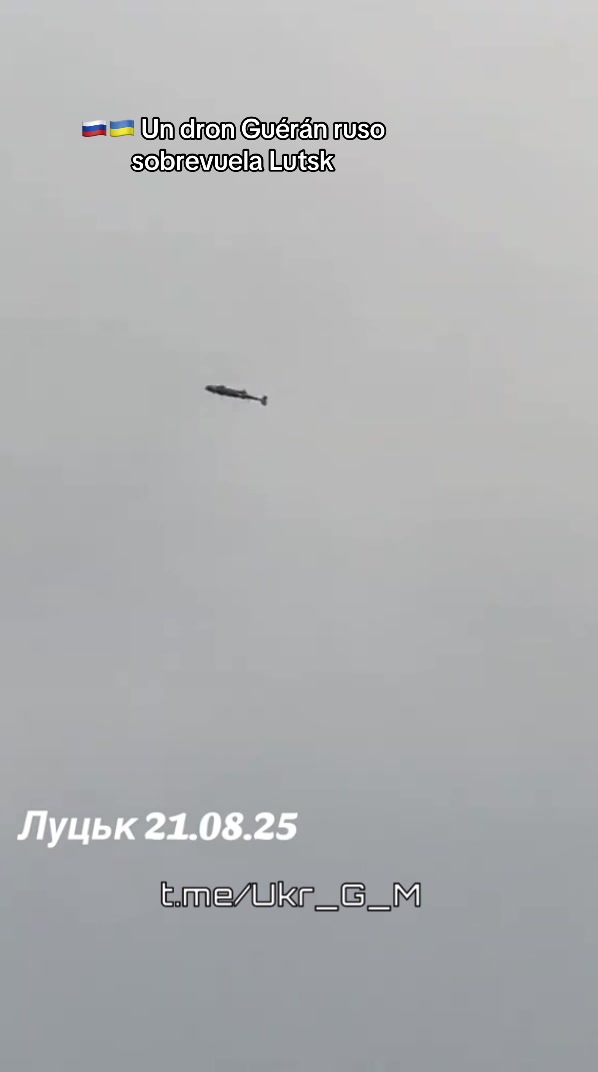 Un drone de Guérán Lutsk, la capitale de la région de Volinia, tandis que