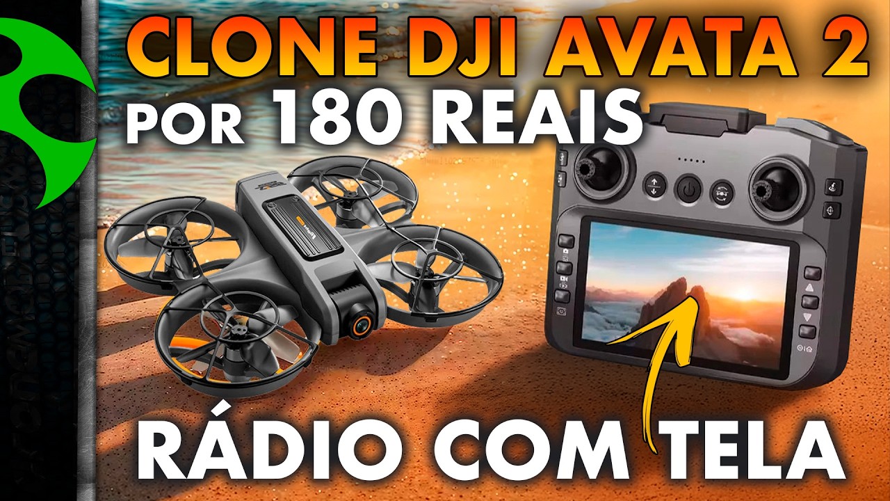 CLONE do DJI AVATA 2 + RÁDIO com TELA por 180 REAIS ( Drone S156)