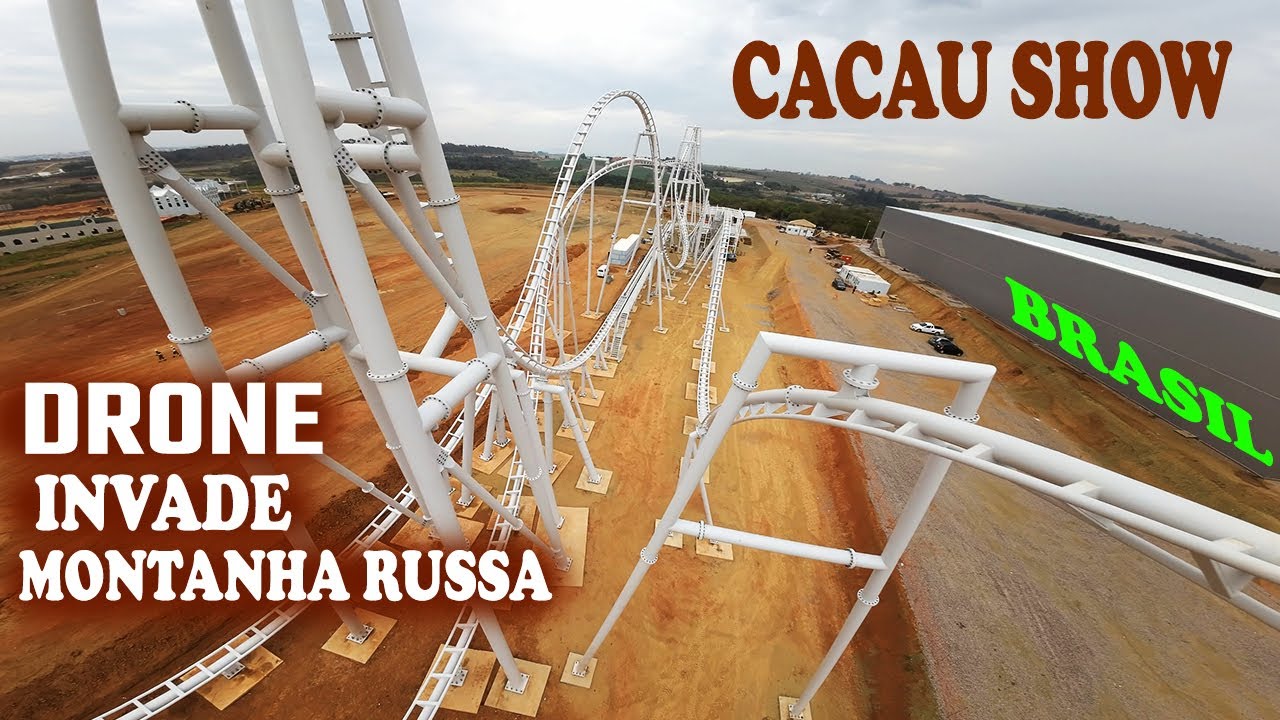 DRONE NA MONTANHA RUSSA CACAU SHOW