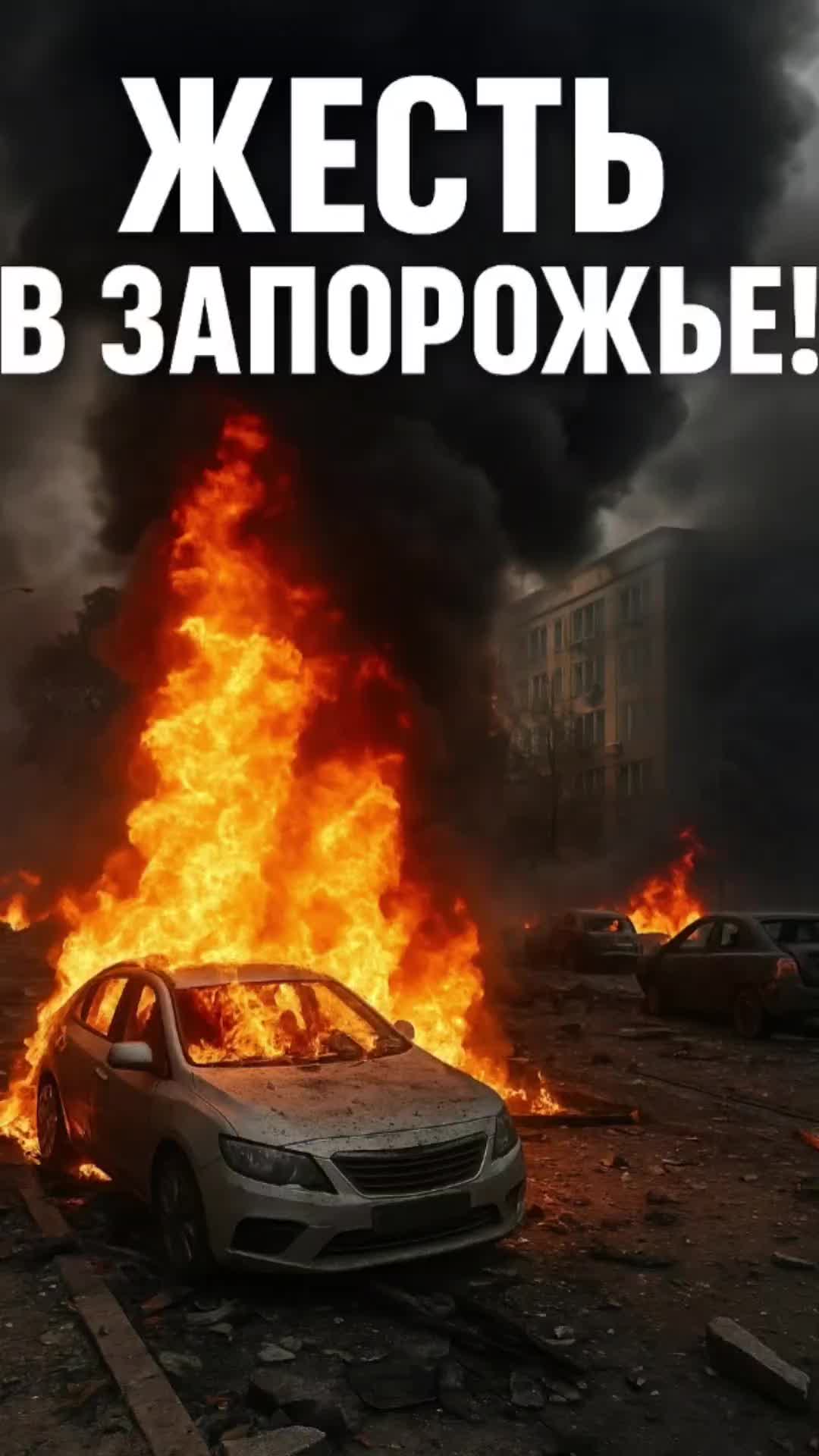 Les troupes russes ont frappé au moins cinq coups sur Zaporozhye. Voitures et fil brûlants