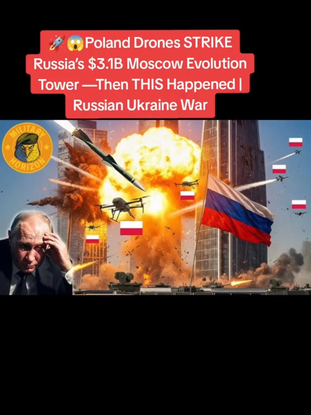 Des drones polonais frappent la tour d'évolution russe de Moscou, d'une valeur de 3,1 milliards de dollars, puis CELA s'est produit