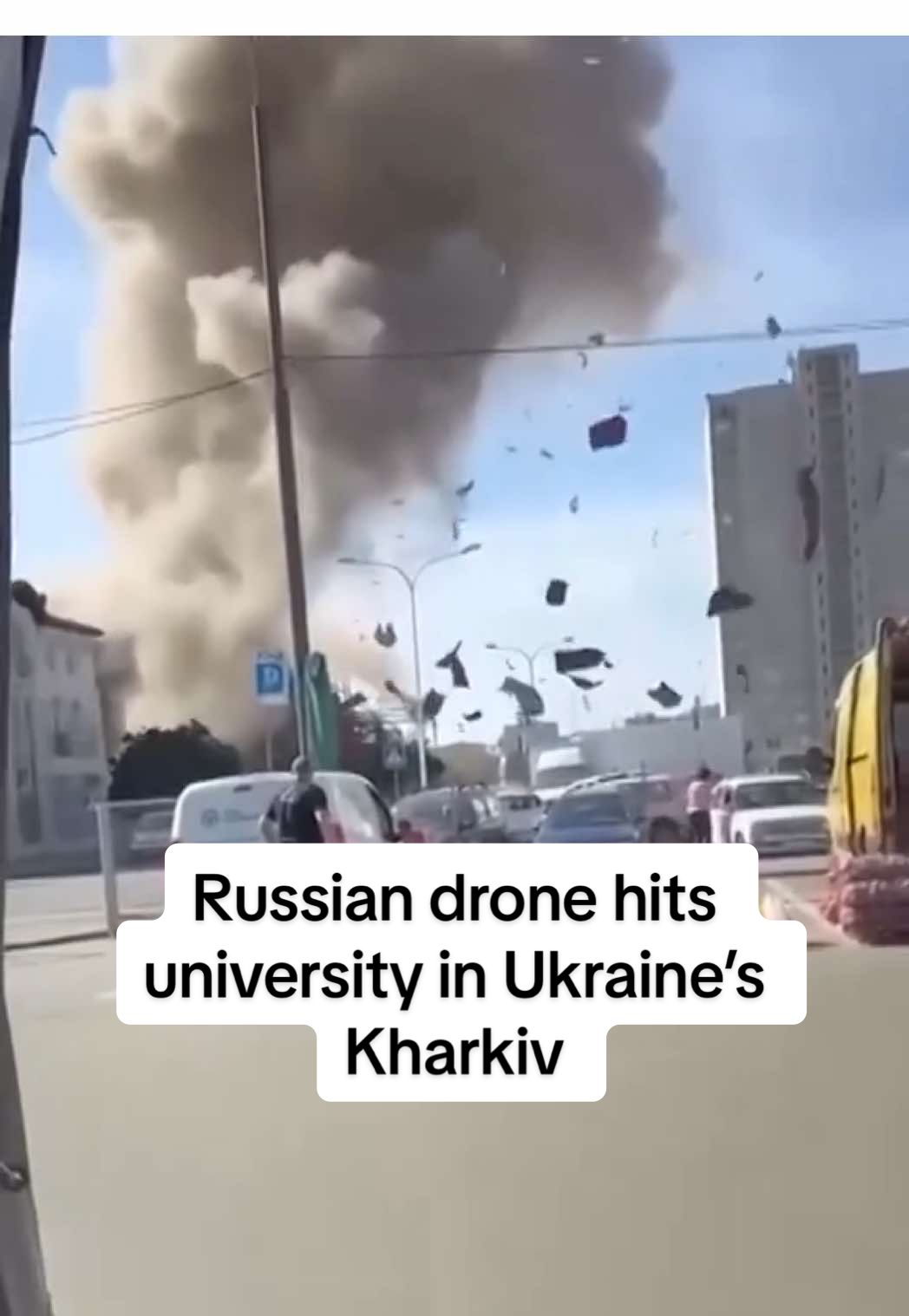 Une grève de drone russe a frappé la Kharkiv National Pharmaceutical University sur SE