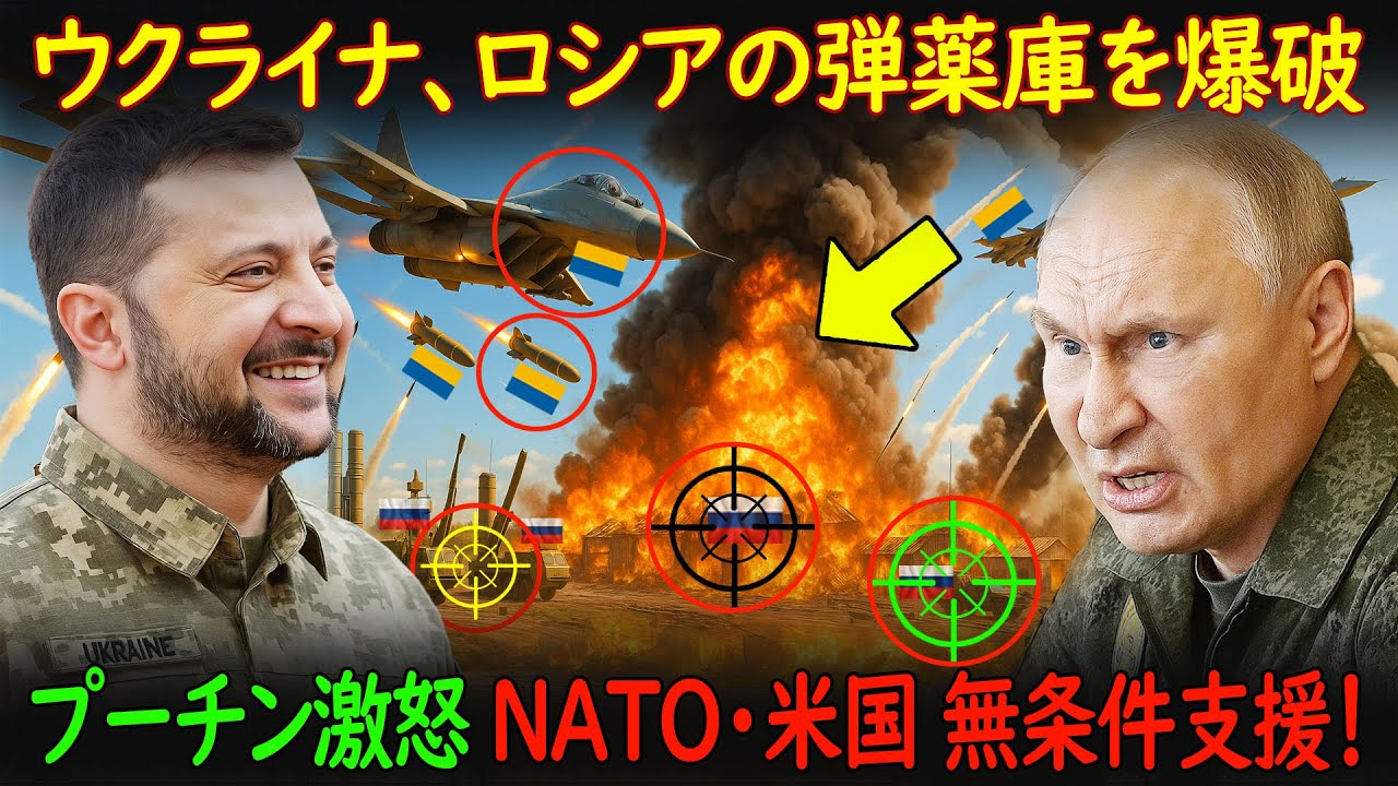 [ウクライナ戦争] ウクライナ軍がロシア弾薬庫を直撃！NATO・米国、無条件で支援