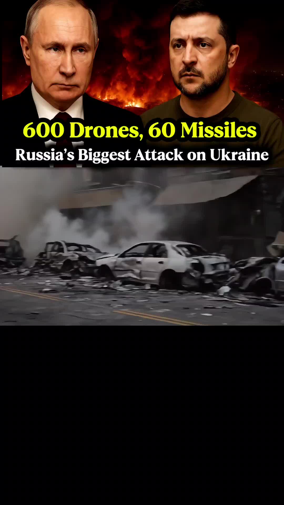 La nuit dernière a été l'une des nuits les plus sombres de l'histoire de l'Ukraine. La Russie a lancé