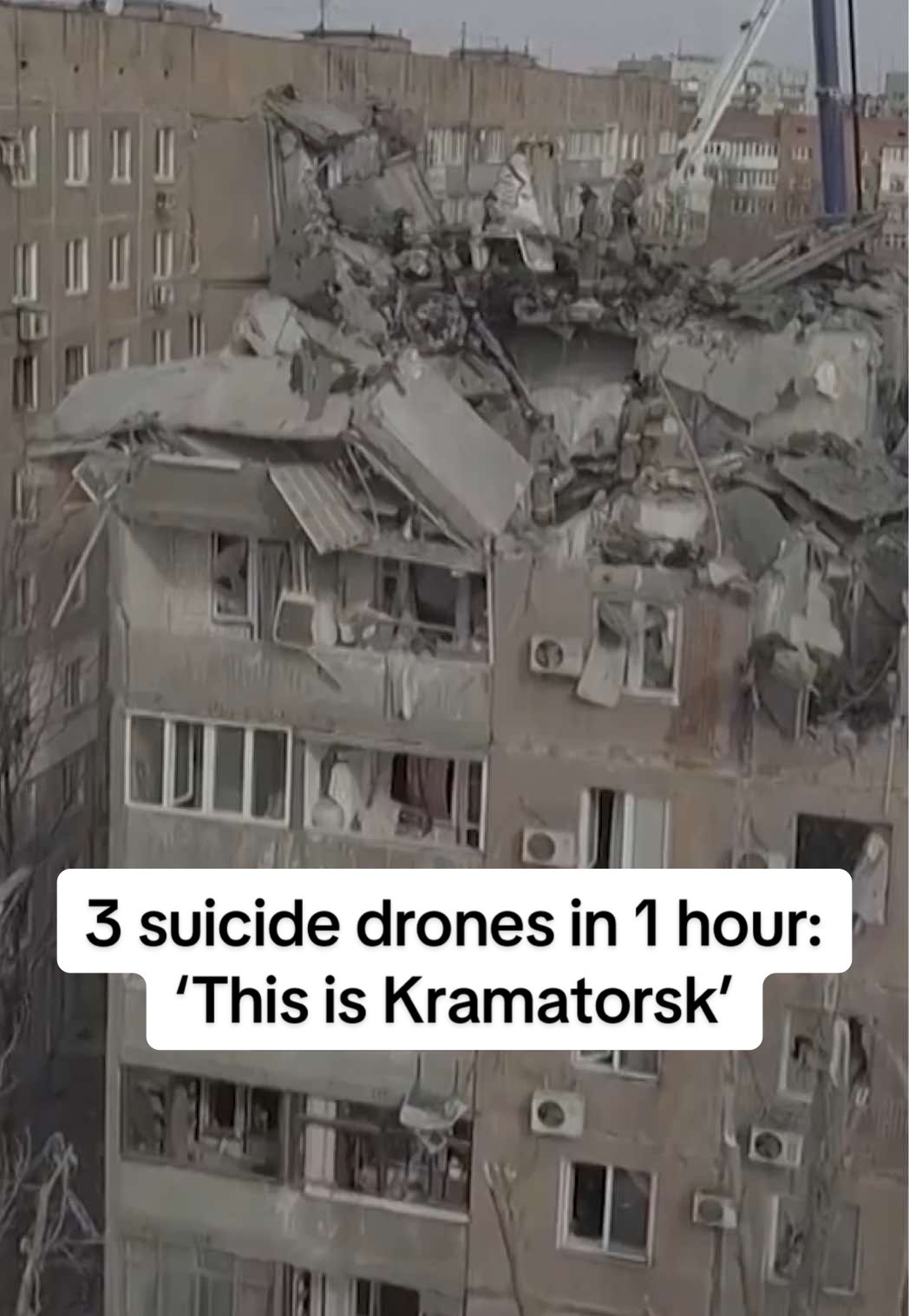 Dans la ville ukrainienne de Kramatorsk, les drones russes Kamikaze terrorisent le skie