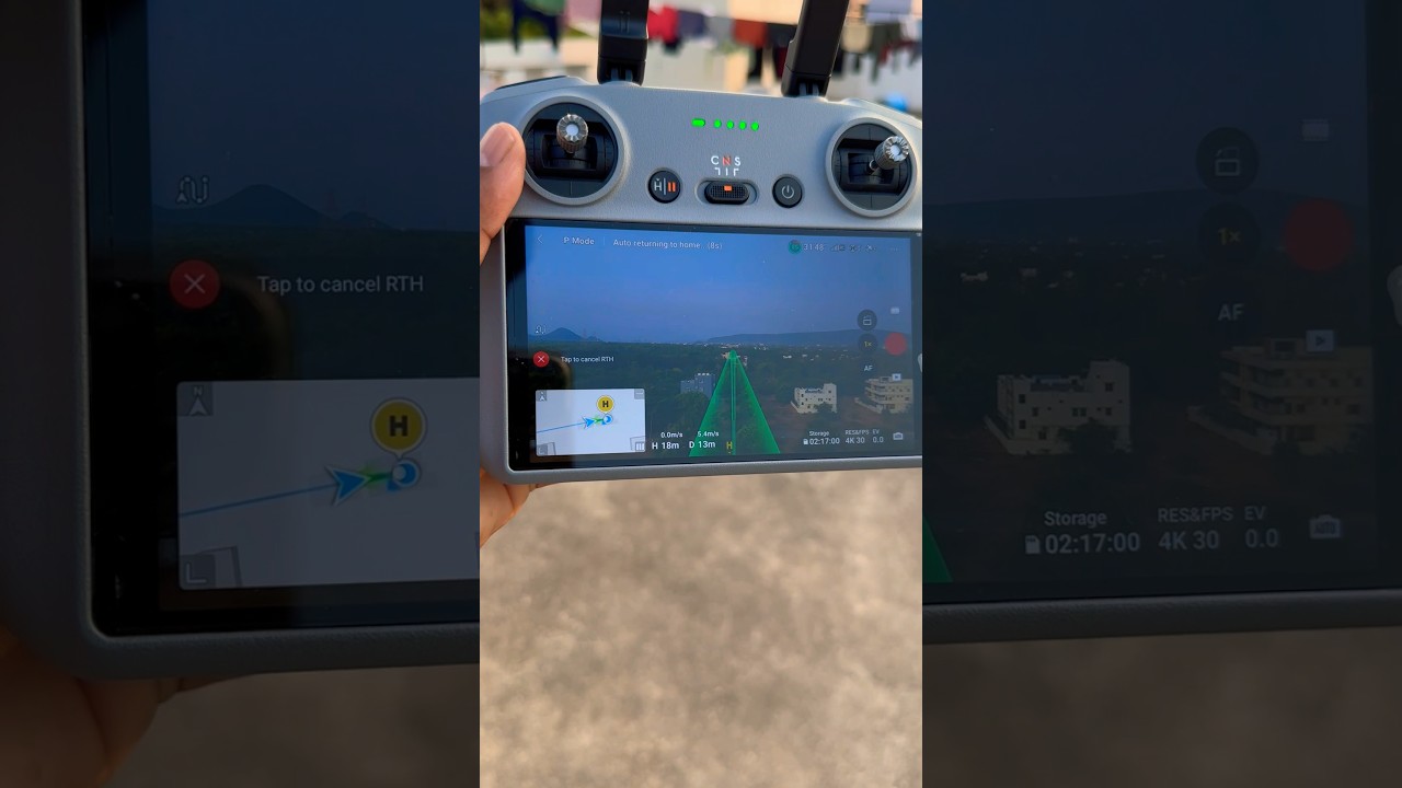 Dji mini 4 pro RTH with RC visuals #dji #drone #dronevideo #djimini4pro #new plz subscribe 🙏