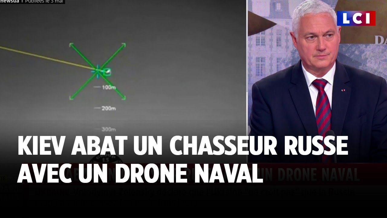 Kiev annonce avoir abattu un chasseur russe avec un drone naval en mer Noire｜LCI
