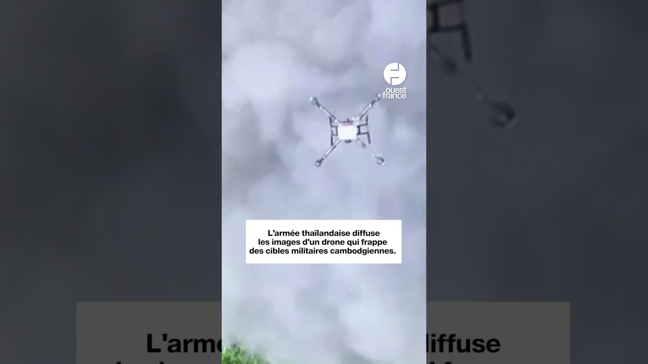 Cambodge - Thaïlande : les images des explosions provoquées par un drone #actualités